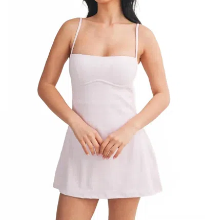 Kimberly C Plaid Print Sweetheart Dress In Pink In White