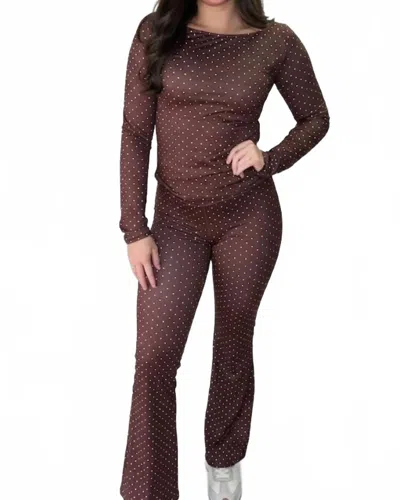 Kimberly C Power Dots Set In Brown