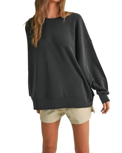 Kimberly C Super Soft Air Scuba Oversized Sweatshirt In Black