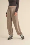 Kimberly C Super Soft Air Scuba Wide Leg Pants In Taupe In Grey