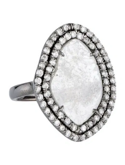 Pre-owned Kimberly Mcdonald 18k Diamond Cocktail Ring In Multicolor