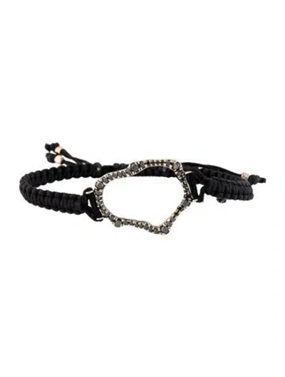 Pre-owned Kimberly Mcdonald 18k Diamond Geode Bracelet, 9.5" In Black