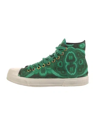 Pre-owned Kimberly Mcdonald Graphic Print Sneakers In Green