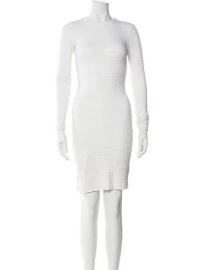 Pre-owned Kimberly Ovitz Bateau Neckline Mini Dress In Neutral