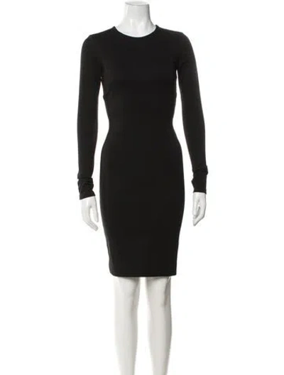 Pre-owned Kimberly Ovitz Crew Neck Knee-length Dress In Black