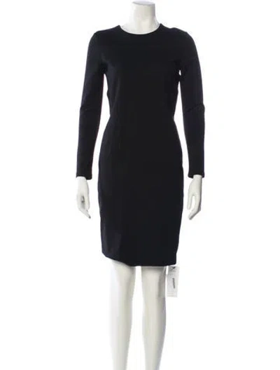 Pre-owned Kimberly Ovitz Crew Neck Mini Dress In Black