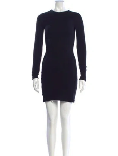 Pre-owned Kimberly Ovitz Crew Neck Mini Dress In Blue