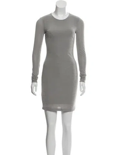 Pre-owned Kimberly Ovitz Metallic Midi Dress In Gray