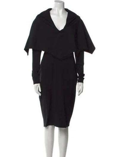 Pre-owned Kimberly Ovitz Midi Length Dress In Black