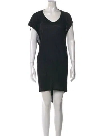 Pre-owned Kimberly Ovitz Scoop Neck Knee-length Dress In Black