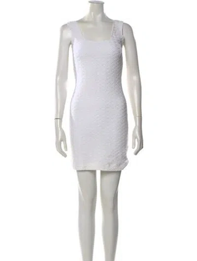Pre-owned Kimberly Ovitz Scoop Neck Mini Dress In Neutral