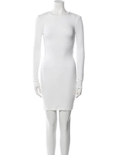 Pre-owned Kimberly Ovitz Scoop Neck Mini Dress In White