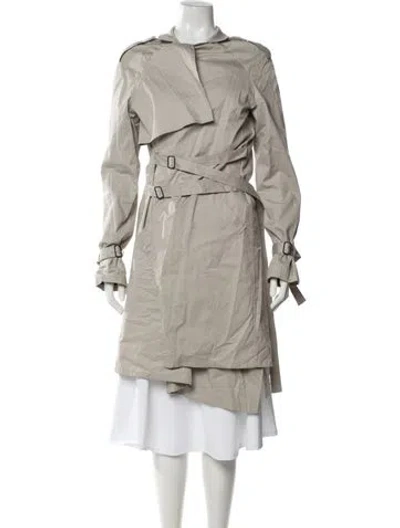 Pre-owned Kimberly Ovitz Trench Coat In Gray