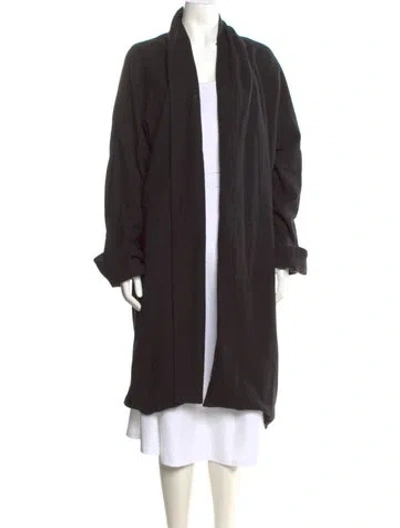 Pre-owned Kimberly Ovitz Wool Open Front Sweater In Black