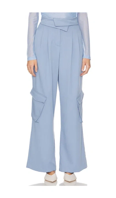 Kimberly Taylor Freda Foldover Pant In Blue