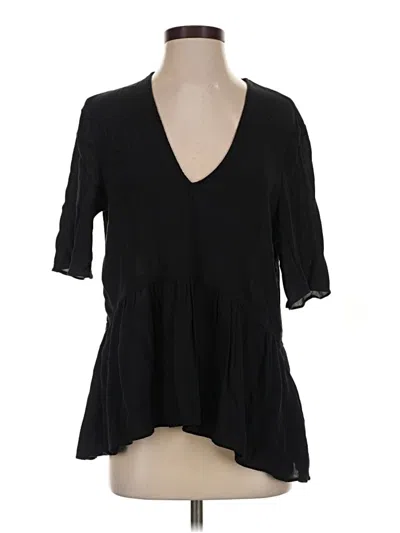 Pre-owned Kimchi Blue 3/4 Sleeve Blouse In Black