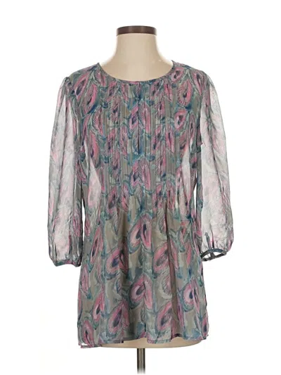 Pre-owned Kimchi Blue 3/4 Sleeve Blouse In Gray