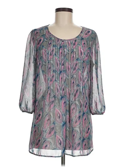 Pre-owned Kimchi Blue 3/4 Sleeve Blouse In Gray