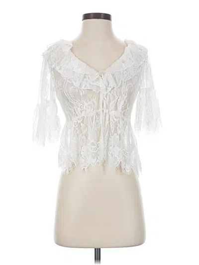 Pre-owned Kimchi Blue 3/4 Sleeve Blouse In White
