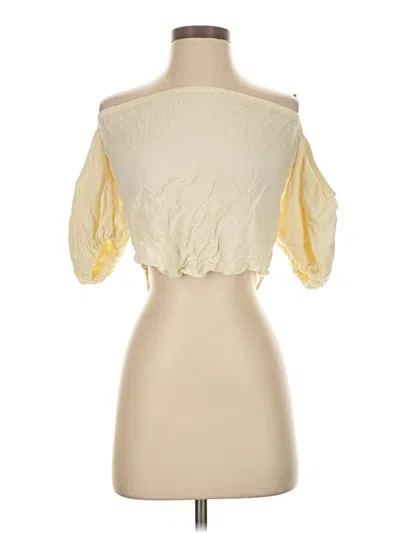 Pre-owned Kimchi Blue 3/4 Sleeve Blouse In Yellow