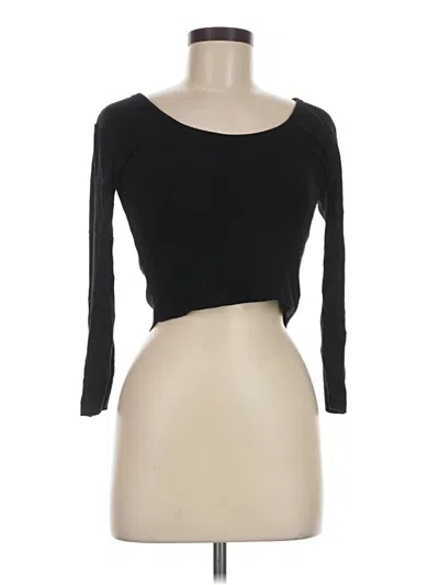 Pre-owned Kimchi Blue 3/4 Sleeve Top Black Boatneck Tops