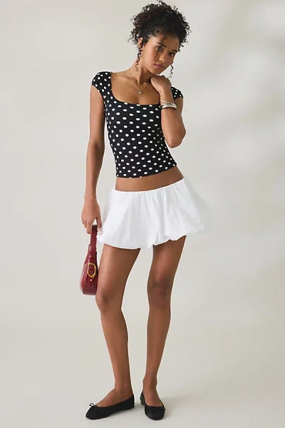 Kimchi Blue Anne Bubble Mini Skort In White, Women's At Urban Outfitters