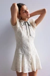 Kimchi Blue Aubrey Lace Collared Dress In Ivory, Women's At Urban Outfitters In Multi