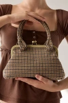 Kimchi Blue Blair Plaid Kisslock Bag In Brown, Women's At Urban Outfitters In Brown