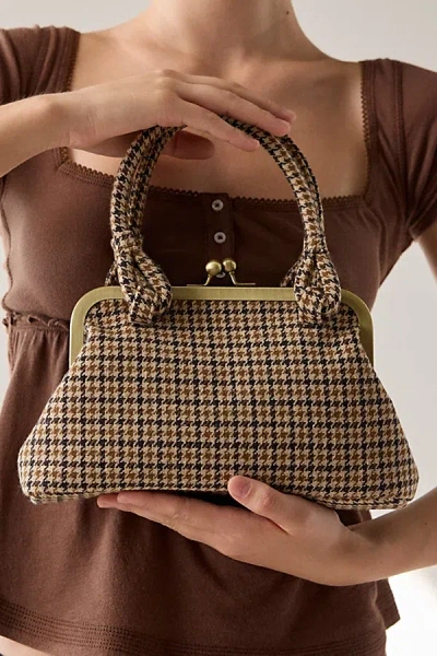 Kimchi Blue Blair Plaid Kisslock Bag In Brown, Women's At Urban Outfitters
