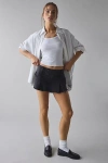 Kimchi Blue Cameron Low-rise Pleated Denim Micro Skort In Frances Wash, Women's At Urban Outfitters In White