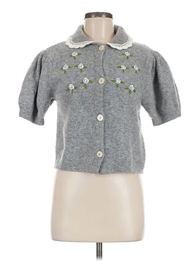 Pre-owned Kimchi Blue Cardigan Sweater In Gray