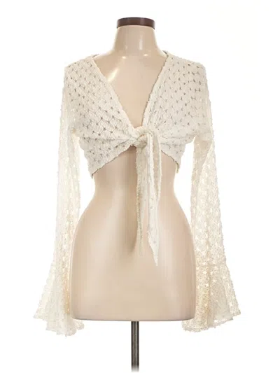 Pre-owned Kimchi Blue Cardigan Sweater In Ivory