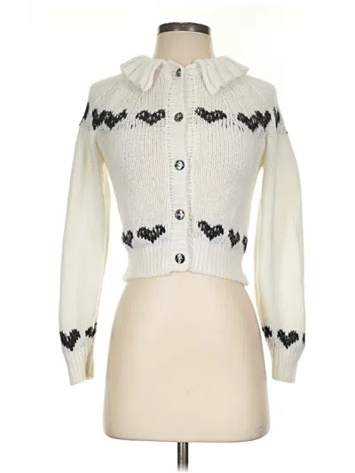 Pre-owned Kimchi Blue Cardigan Sweater In Ivory