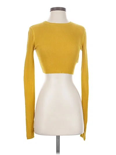 Pre-owned Kimchi Blue Cardigan Sweater In Yellow