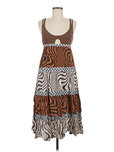 Pre-owned Kimchi Blue Casual Dress In Brown