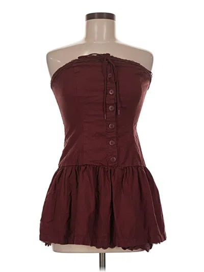 Pre-owned Kimchi Blue Casual Dress In Burgundy