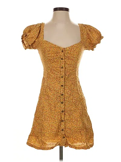 Pre-owned Kimchi Blue Casual Dress In Yellow