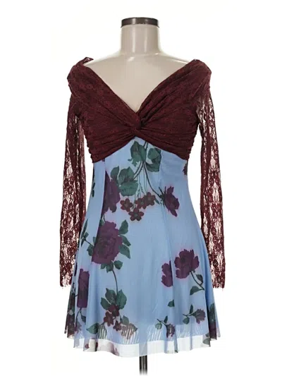 Pre-owned Kimchi Blue Cocktail Dress In Burgundy