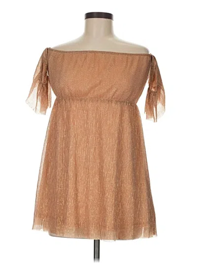 Pre-owned Kimchi Blue Cocktail Dress In Tan