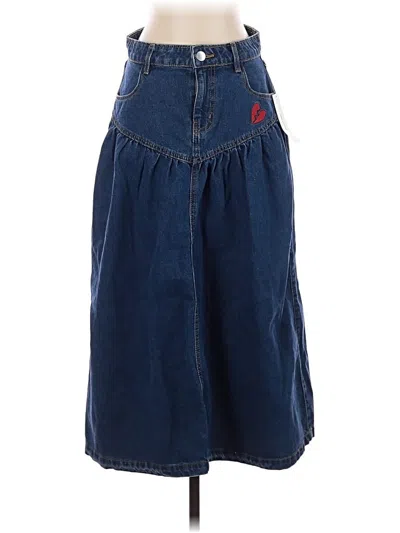 Kimchi Blue Denim Skirt In Blue