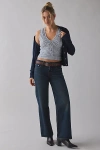 Kimchi Blue Ella Ruched Tie-front Cropped Tank Top In Navy, Women's At Urban Outfitters In Blue