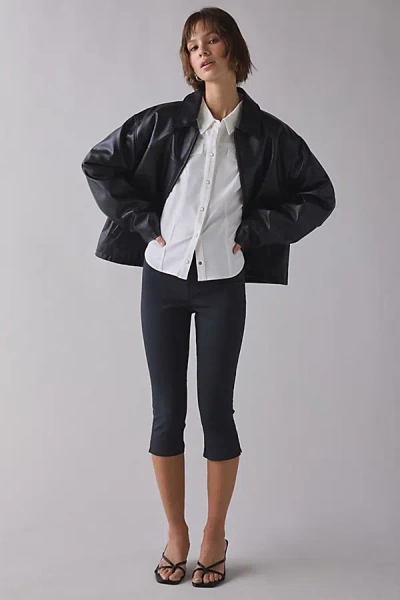 Kimchi Blue Ellie High Rise Stretch Capri Pant In Pitch Black, Women's At Urban Outfitters