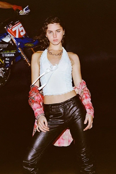 Kimchi Blue Farrah Scooped Halter Top In White, Women's At Urban Outfitters