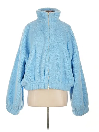 Pre-owned Kimchi Blue Faux Fur Jacket In Blue