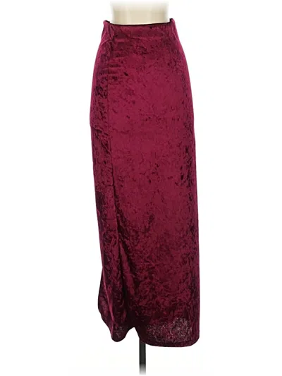 Pre-owned Kimchi Blue Formal Skirt In Burgundy
