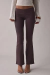 Kimchi Blue Hailey Stretch Pull-on Low-rise Flare Pant In Chocolate, Women's At Urban Outfitters In Brown