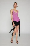Kimchi Blue Hazel Peplum Butterfly Applique Cami In Light Mauve, Women's At Urban Outfitters In Light Mauve