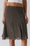 Kimchi Blue Joni Polka Dot Knee-length Skirt In Brown Polka Dot, Women's At Urban Outfitters