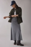 Kimchi Blue Lexi Check Low-rise Cotton Maxi Skirt In Black, Women's At Urban Outfitters In Pattern