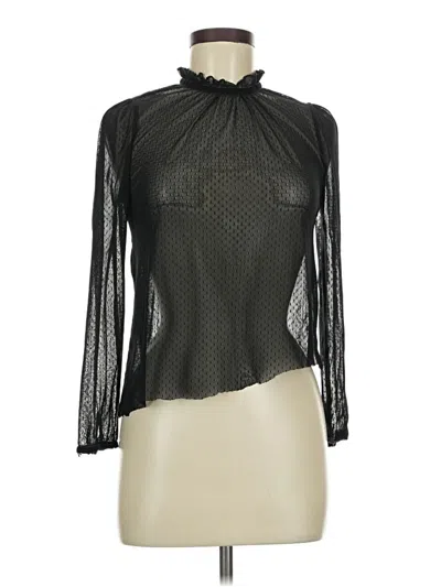 Pre-owned Kimchi Blue Long Sleeve Blouse In Black